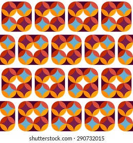 Abstract geometric seamless pattern of colorful circles