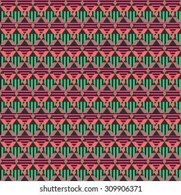 Abstract geometric seamless pattern. Colorful pattern with triangle and lines.
