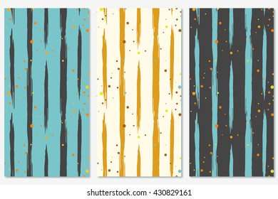 Abstract geometric seamless pattern with colorful lines, strips, dots, spots.Vector endless pattern for creating card, web page background, wallpaper, textile.Hand drawn elements.