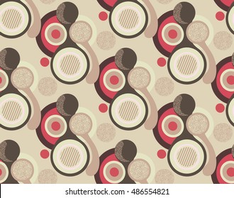 Abstract geometric seamless pattern. Colorful round shapes. Vector illustration, eps10