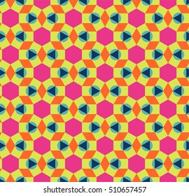 Abstract geometric seamless pattern, colorful background, vector illustration