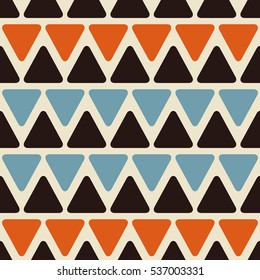 Abstract Geometric Seamless Pattern with Colorful Triangle Shapes