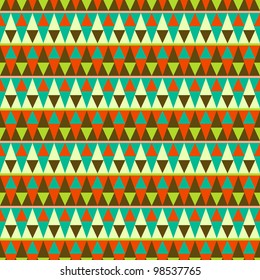 Abstract Geometric Seamless Pattern with Colorful Triangles Element