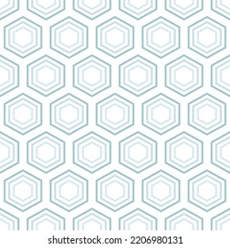 Abstract geometric seamless pattern with concentric offset hexagonal cells. Vector illustration. Can be used for wallpaper, wrapping, fabric, mobile app, web, print, card, presentation template 