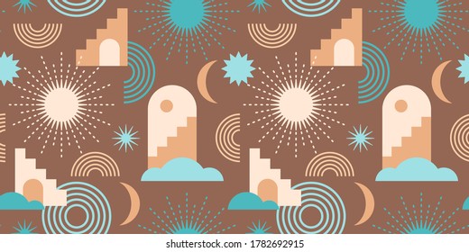 Resumen del patrón geométrico sin costuras. Estilo contemporáneo. Diseño moderno para papel, cubierta, tela, decoración interior y otros usuarios.
