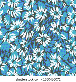 Abstract geometric seamless pattern. Abstract cut shapes with ragged edges. Stylized animal giraffe skin fur print texture. Fashion design for textile, fabric, backdrop or any surface.