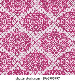 Abstract geometric seamless pattern with damask and floral elements. Modern abstract design for paper, cover, fabric, interior decor and other users.