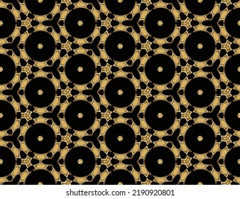 Abstract geometric seamless pattern. Dark background with light elements. Vector.