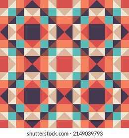 Abstract geometric seamless pattern. Decorative ornate background. Vector illustration. 