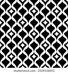 Padrão geométrico sem costura abstrato Reticulado decorativo no estilo marroquino. Ilustração vetorial.