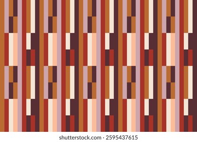 Abstract geometric seamless pattern design. Repeatable lines background design vector in deep maroon and brown colors