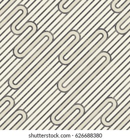 Abstract geometric seamless pattern with diagonal winding stripes. 