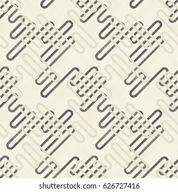Abstract geometric seamless pattern with diagonal winding stripes. Endless pattern with waves can be used for ceramic tile, wallpaper, linoleum, textile, wrapping paper, web page background