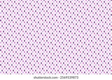 Abstract geometric seamless pattern with diamond composition in pale pink  purple n violet on white background. Vector illustration. For masculine male shirt lady dress summer cloth textile all over 