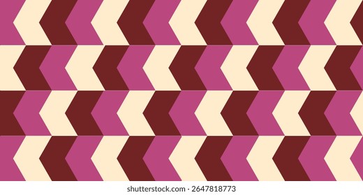 Abstract geometric seamless pattern with diamond shape in dark n light pink on white background.Vector illustration.For masculine shirt lady dress textile cover wallpaper all over print 