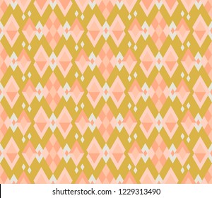 Abstract geometric seamless pattern with different shapes. Triangles, rhombuses, lines. Vector illustration. 