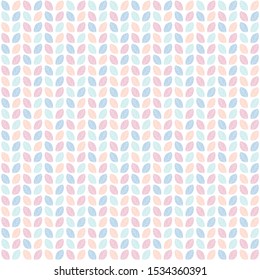 Abstract geometric seamless pattern doodle line Leaves hand drawing style colorful kawaii background. Vector illustration eps 10.