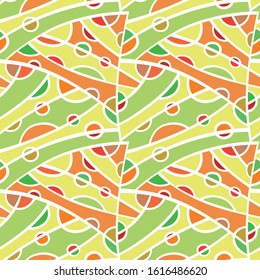 Abstract geometric seamless pattern. Doodle style, hand drawn illustration. 