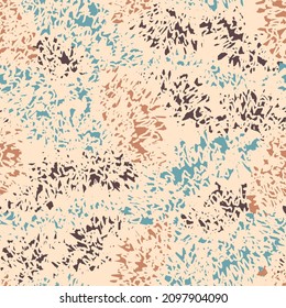 Abstract geometric seamless pattern in doodle style with color segments.

