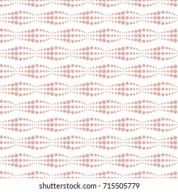 Abstract geometric seamless pattern with dot waves. Vector background. Graphic illustration.