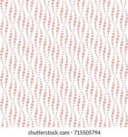 Abstract geometric seamless pattern with dot waves. Vector background. Graphic illustration.