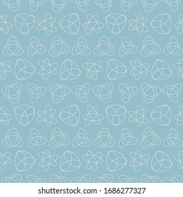 Abstract geometric seamless pattern with elliptical shapes