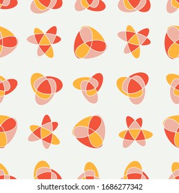 Abstract geometric seamless pattern with elliptical shapes