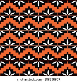 Abstract geometric seamless pattern. Ethnic style pattern with line and flower.