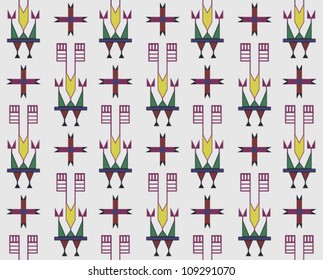 Abstract geometric seamless pattern. Ethnic style pattern with line and triangle.