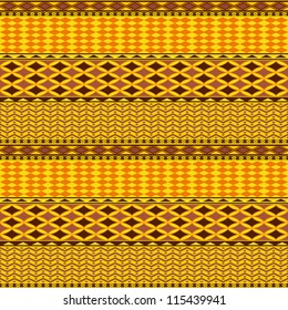 Abstract geometric seamless pattern in ethnic style