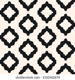 Patrón abstracto geométrico transparente. Antecedentes vectoriales de estilo étnico tribal. Sencillo adorno en blanco y negro con malla, rejilla, rombos, formas de diamante. Textura ornamental monocroma. Repetir diseño
