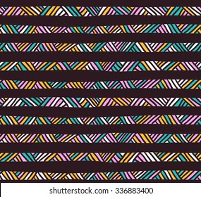 Abstract geometric seamless pattern. Ethnic decorative background.