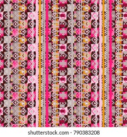 Abstract geometric seamless pattern. Ethnic background texture