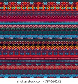 Abstract geometric seamless pattern. Ethnic background texture