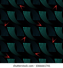 Abstract geometric seamless pattern. Extreme sport style illustration.