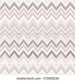 Abstract geometric seamless pattern. Fabric doodle zig zag line ornament. Zigzag pencil drawing background