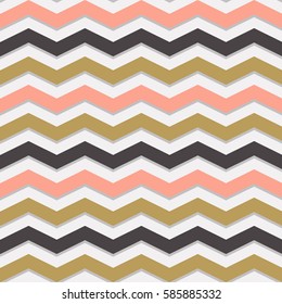 Resumen del patrón geométrico sin costuras. Ornamento de la línea de zag de doodle zig de tela. Fondo de tonos pastel zigzag. Chevron 
