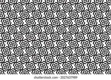Abstract geometric seamless pattern for fabrics and other multiple usage. Vector illustration.