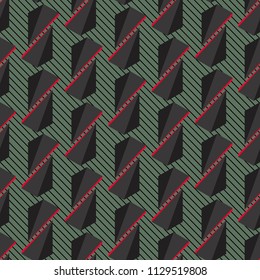 Abstract geometric seamless pattern. Fashion Style Design Print Triangle. With vertical fading lines, tracks, halftone stripes. Extreme sport style illustration. Trendy Urban colorful backdrop.