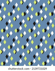 Resumen del patrón geométrico sin costuras. Impresión vectorial de moda para tejidos con diamantes
