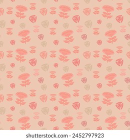 abstract geometric seamless pattern with flowers graphic design print for fabric home wear surface design packaging vector illustration