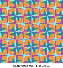 Abstract geometric seamless pattern. Geometrical ornament. Vector colorful illustration. Endless texture.