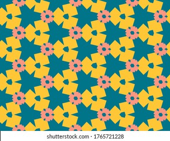 Abstract geometric seamless pattern. Geometrical ornament. Vector colorful illustration. Endless texture.