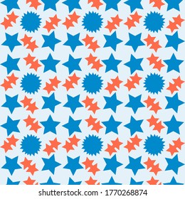 Abstraktes geometrisches nahtloses Muster. Geometrisches Ornament von Sternen. Vektorfarbige Illustration. Endlose Textur.