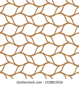 Abstract geometric seamless pattern. Gold and white. Modern stylish texture. Vector background.