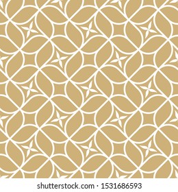 Abstract geometric seamless pattern. Gold and white. Modern stylish texture. Vector background.