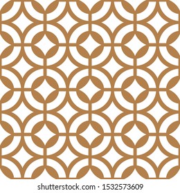 Abstract geometric seamless pattern. Gold and white. Modern stylish texture. Vector background.