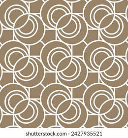 Abstract geometric seamless pattern. Gold and white ornament. Fabric for ornament, wallpaper, packaging, vector background