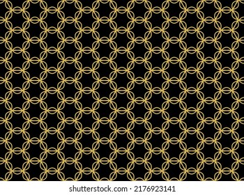 Abstract. Geometric seamless pattern gold-black background. vector.