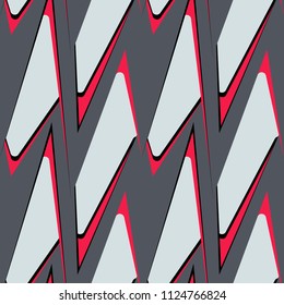 Abstract geometric seamless pattern. Graphic vector. Racing background for vinyl wrap and decal. Grunge, neon texture pattern.